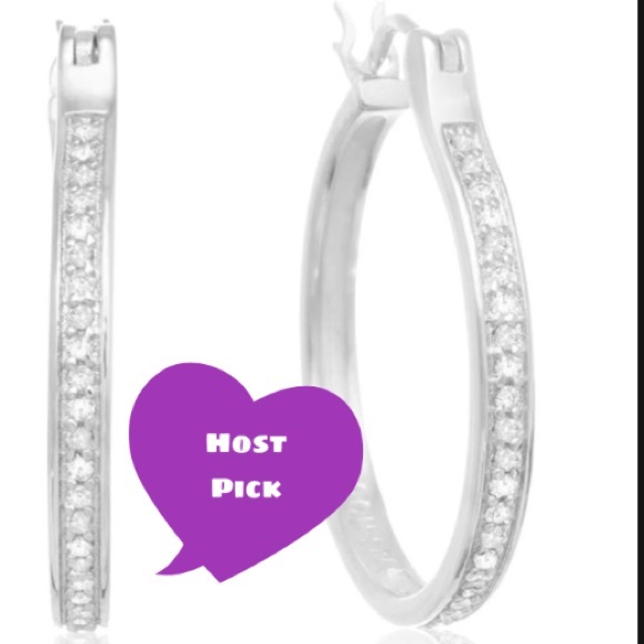 Jewelry - 1/4 ct diamond hoop earrings